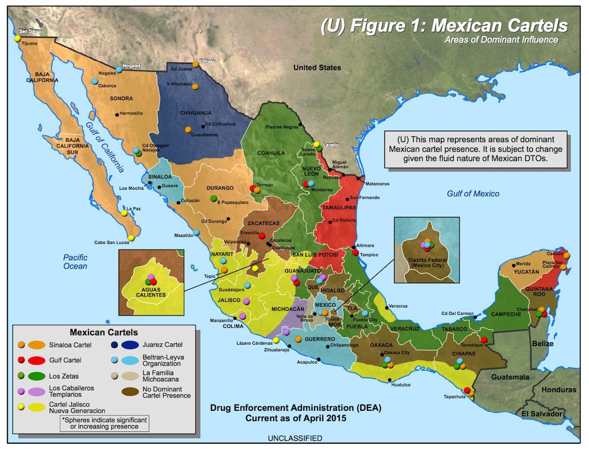 мексиканският картел картата