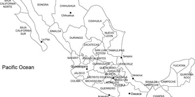 Мексико карта автомобилни