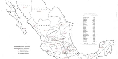 Labeled карта на Мексико