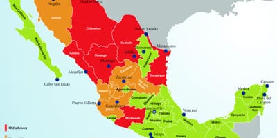 Мексико консултативен карта за пътуване