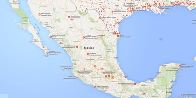 Летище в Мексико сити на картата