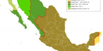 Часова зона карта Мексико