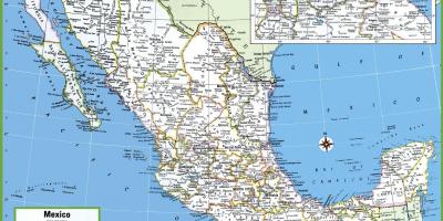 Градове в Мексико картата