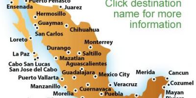 Карта на плажовете в Мексико