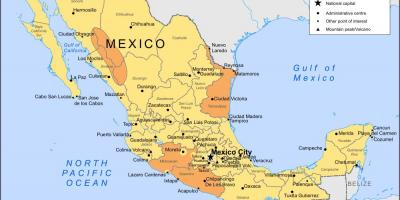 Времето в Мексико картата